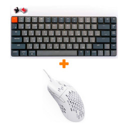 ����� �Keychron K3� (���� M1 white ���������� K3 Low Profile, Red Switch, Light Gray)