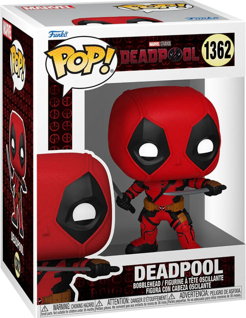 Фигурка Funko POP Marvel: Deadpool 3 – Deadpool Bobble-Head (9,5 см)