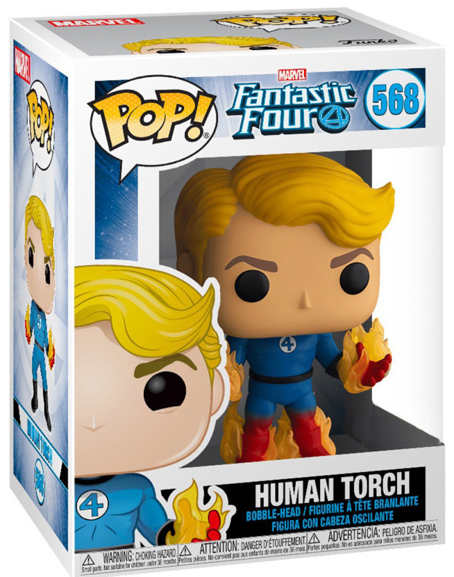 ������� Funko POP: Fantastic Four � Human Torch Suited With Flames Bobble-Head (9,5 ��)