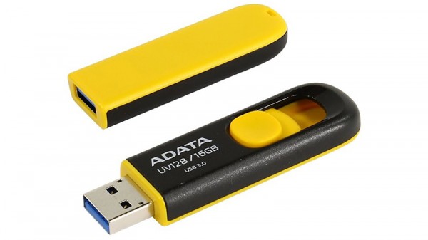 USB накопитель UD ADATA 16 ГБ UV128 (black+yellow)
