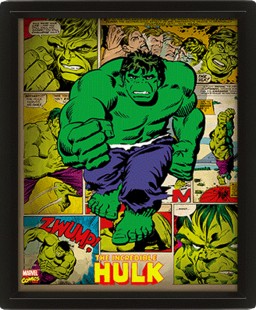 3D Постер Marvel Retro: Hulk