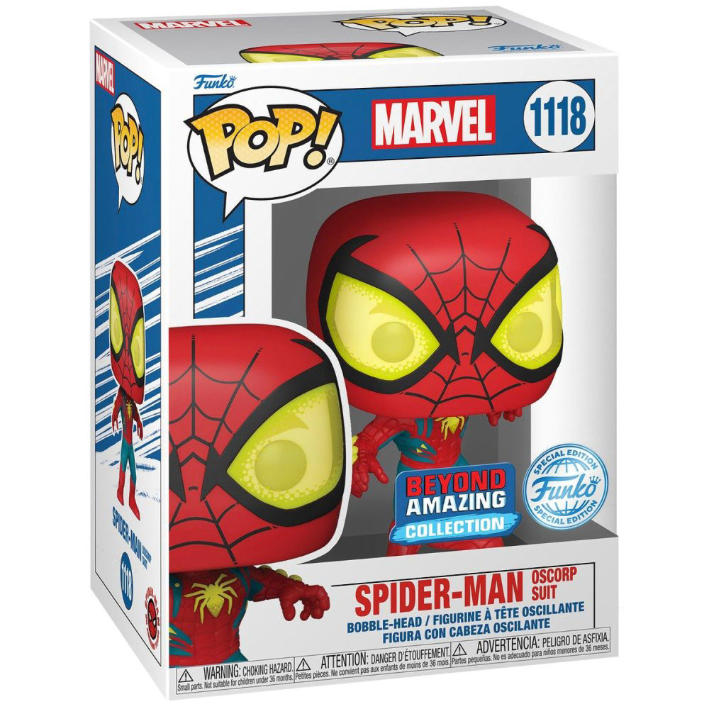 Фигурка Funko POP Marvel: Spider-Man – Oscorp Suit Exclusive Bobble-Head (9,5 см)