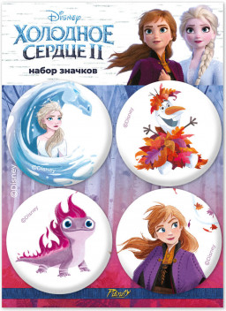 Набор значков Дисней Холодное сердце II / Disney Frozen II 1 4-Pack (4 шт.)