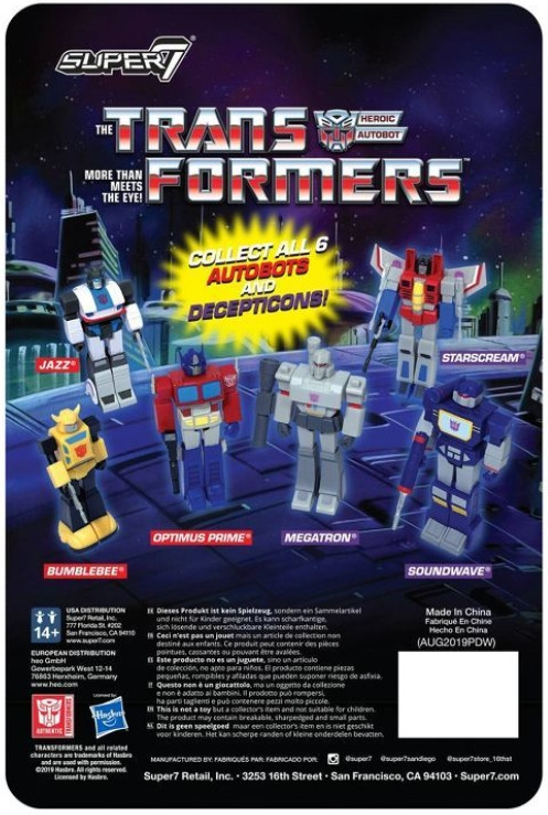Фигурка ReAction Figure Transformers – Optimus Prime (9 см)
