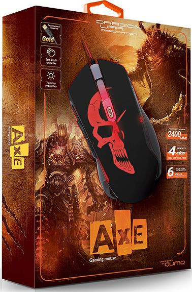Мышь Qumo Axe M07 проводная оптическая игровая с подсветкой для PC