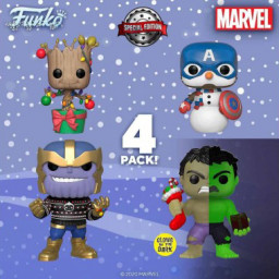  Funko POP Marvel: Groot, Hulk, Thanos, Captain America Bobble-Head Exclusive (9,5 )