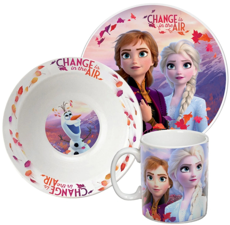 Набор посуды Frozen 2 / Холодное сердце 2: Дизайн 2 (фарфор, 3 предмета)