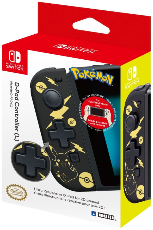  Hori D-PAD  Pikachu Black & Gold  Nintendo Switch (L) (NSW-297U)