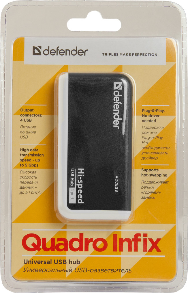  USB  Defender Quadro Infix USB2.0, 4