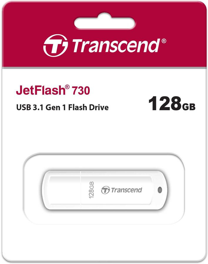- Transcend JetFlash 730 White USB 3.0 128GB