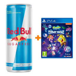 Набор SpongeBob SquarePants. The Cosmic Shake [PS4, русские субтитры] + Напиток энергетический Red Bull Без сахара 250мл