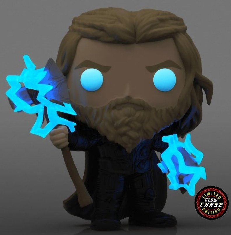  Funko POP Marvel: Avengers Endgame  Thor With Thunder With Chase Exclusive Bobble-Head (9, 5 )