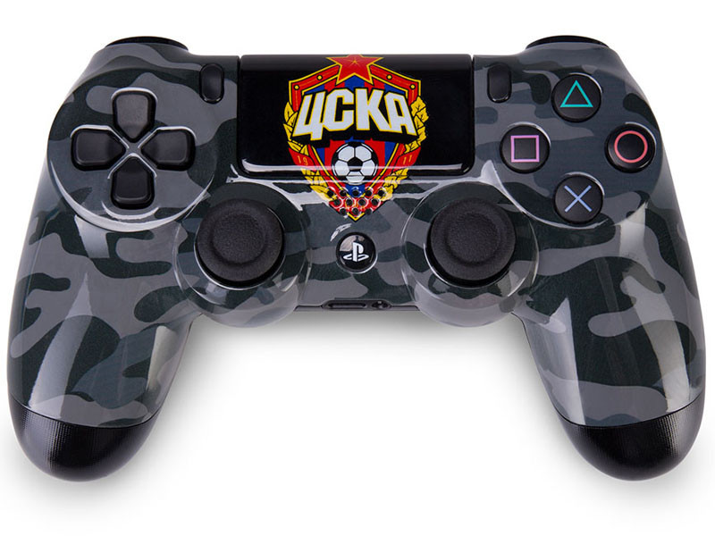Кастомизированный беспроводной геймпад DualShock 4 для PS4 (ЦСКА Black Camo)