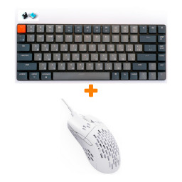  Keychron K3 ( M1 white  K3 Low Profile, White LED, Blue Switch)