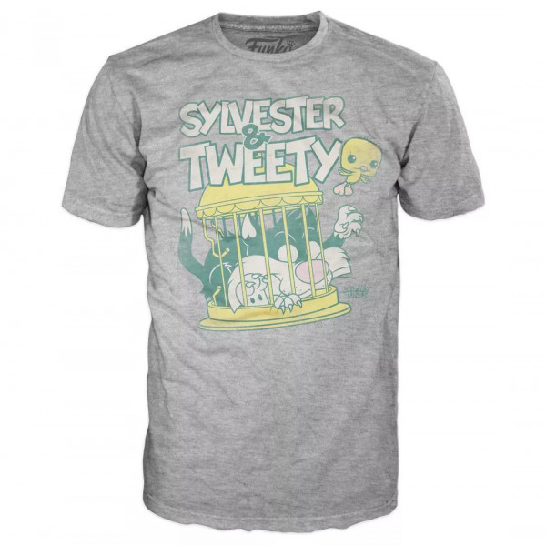 Набор Футболка + Фигурка Funko Pop Tees: Looney Tunes – Sylvester & Tweety