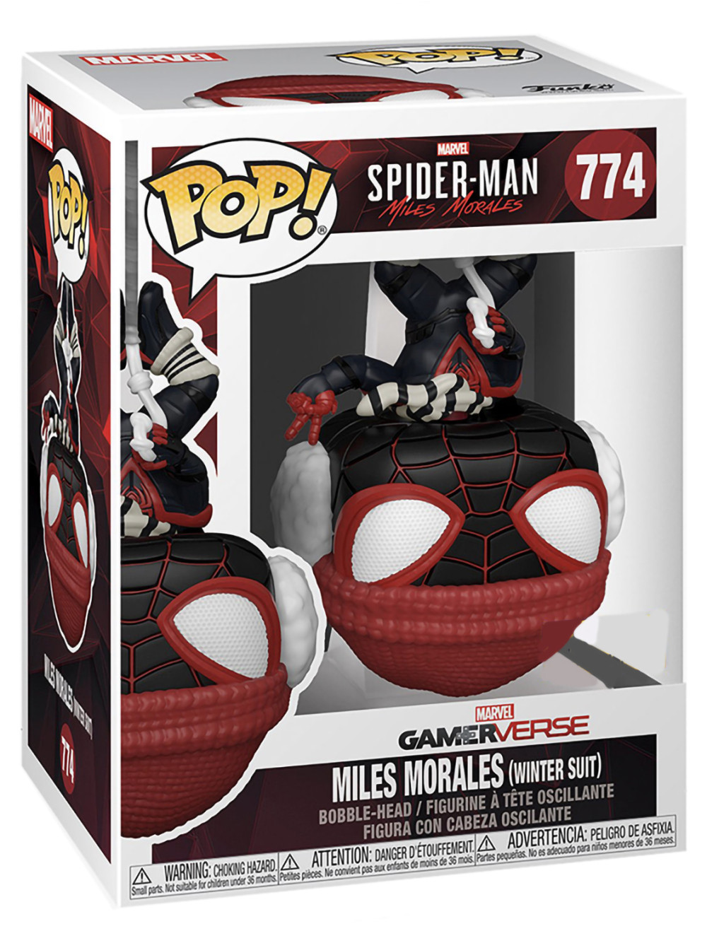  Funko POP: Marvel Spider-Man Gamerverse  Miles Morales Winter Suit Hanging Bobble-Head (9,5 )