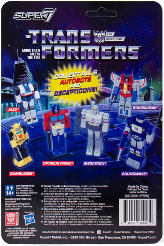  ReAction Figure Transformers  Soundwave (9 )