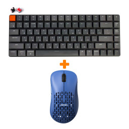   Pulsar Xlite Wireless V2 Competition Blue +  Keychron K3 Low Profile, RGB, Red Switch, Dark Gray