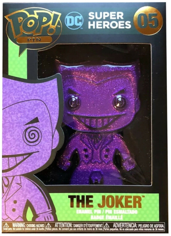 Значок Funko Pop Pin: DC Classic – Joker Large Chase Enamel Pin