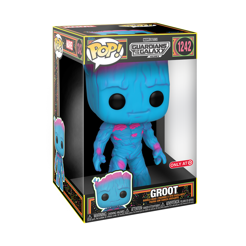  Funko POP Marvel: Guardians Of The Galaxy 3  Groot Blacklight Exclusive Bobble-Head (26 )