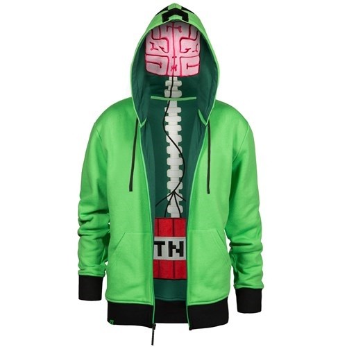Детская толстовка Minecraft. Creeper Anatomy (зеленая) (XL)