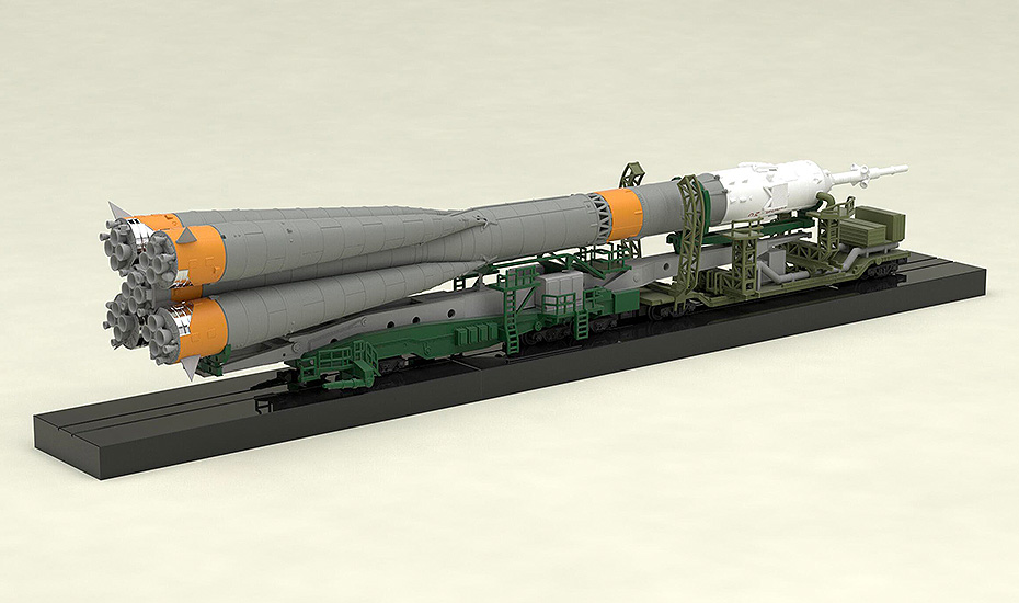 �������-������� ������ Plastic Model Soyuz Rocket & Transport Train 2nd Re-Run (������� 1:150) (32 ��)