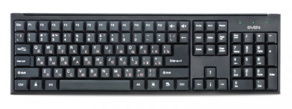 Клавиатура SVEN Standard 303 проводная для PC (черный)(SV-03100303UB)