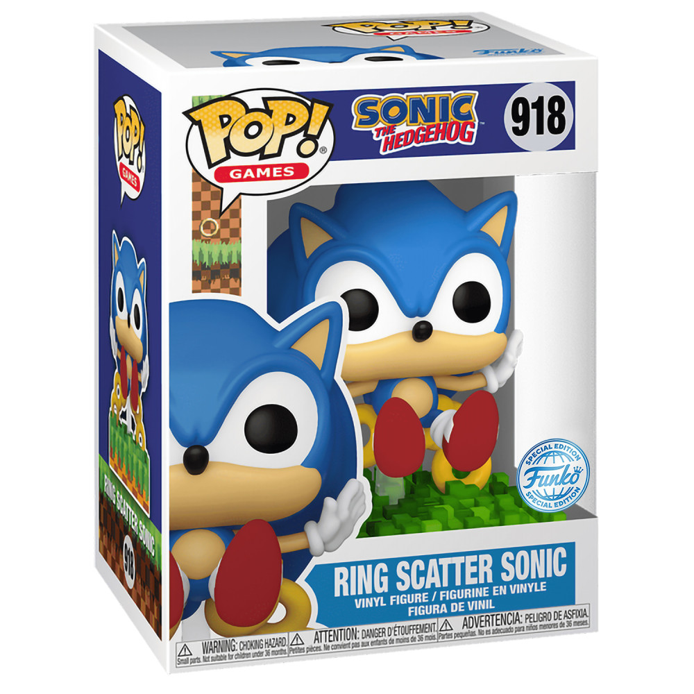  Funko POP Games: Sonic The Hedgehog  Ring Scatter Sonic Exclusive (9,5 )