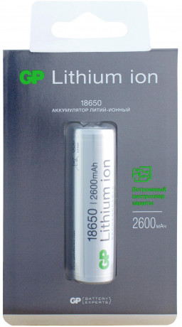 �������������� ����������� GP Li-Ion ���������� 18650, ������� 2600 ��� (�������, 1 ��)