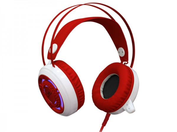 Гарнитура Redragon Sapphire проводная игровая с подсветкой для PC (красно-белый)