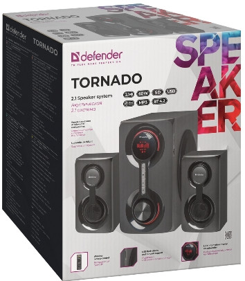 Акустическая система Defender 2.1 Tornado 60Вт Bluetooth FM/MP3/SD/USB для PC