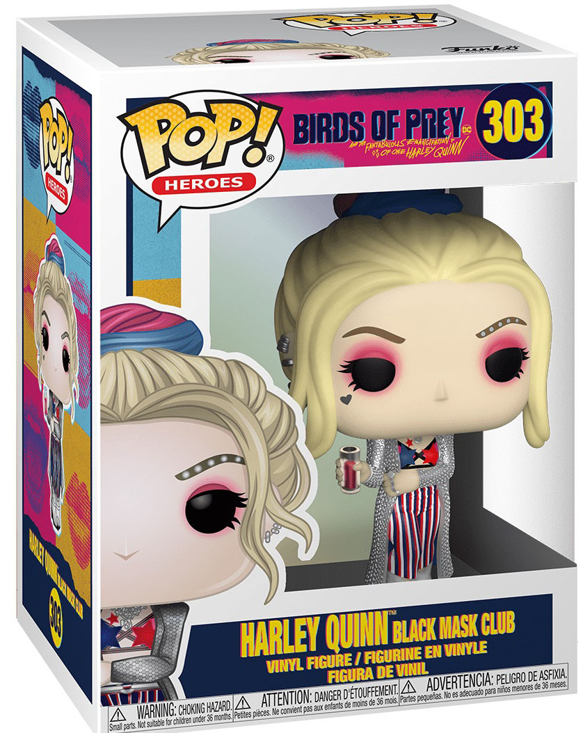  Funko POP Heroes: Birds Of Prey  Harley Quinn Black Mask Club (9,5 )