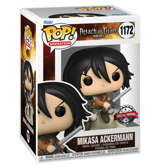  Funko POP Animation: Attack On Titan  Mikasa Ackermann With Swords Exclusive (9,5 )