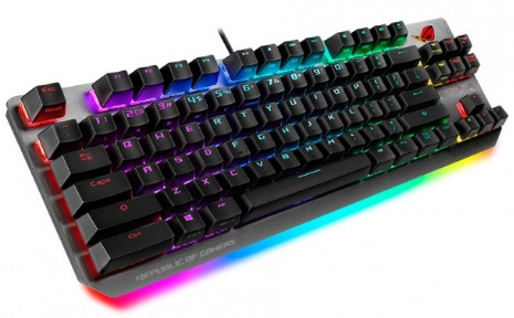 Клавиатура ASUS ROG Strix Scope TKL Deluxe USB Cherry MX Red проводная механическая игровая с подсветкой для PC (90MP00N5-BKRA00)