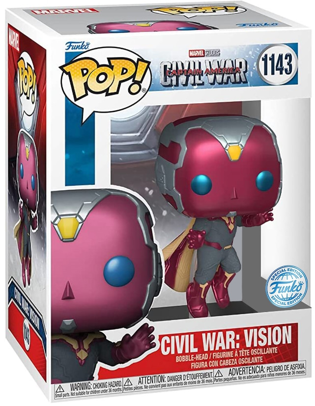  Funko POP Marvel: Captain America Civil War  Vision Bobble-Head Exclusive (9,5 )