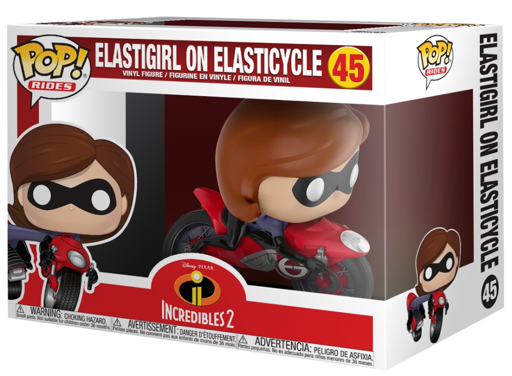 Фигурка Funko POP Rides: Incredibles 2 – Elastigirl On Elasticycle (9,5 см)