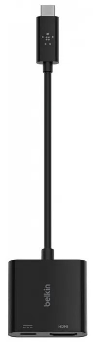 Адаптер Belkin USB-C на HDMI, 60 Вт, PD (черный) (AVC002btBK)