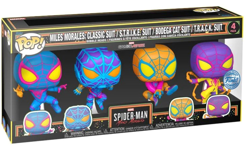   Funko POP Games: Marvel Spider-Man Miles Morales Bobble-Head [Blacklight] Exclusive (4 ) (9,5 )