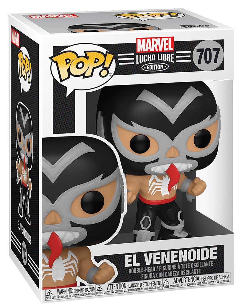 Фигурка Funko POP Marvel: Lucha Libre Edition – El Venenoide Venom Bobble-Head (9,5 см)