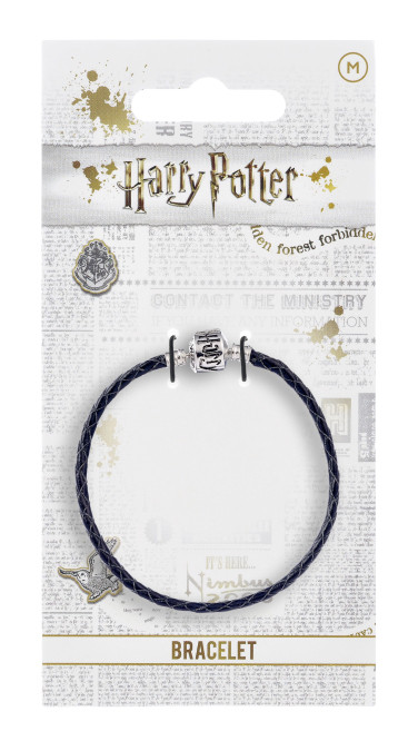 Браслет для шармов Harry Potter (кожаный, черный) (17 см)