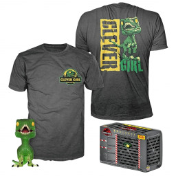   +  Funko Pop Tees: Jurassic Park – Clever Raptor