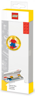 Пенал LEGO (красный кубик) + минифигурка LEGO: Classic