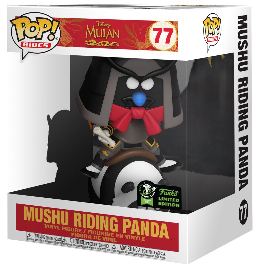Фигурка Funko POP Rides Disney: Mulan – Mushu Riding Panda Exclusive