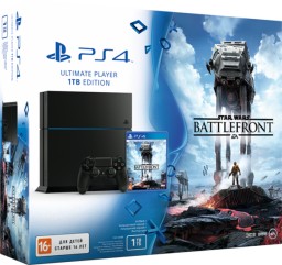  Sony PlayStation 4 (1 TB) Black +  Star Wars: Battlefront