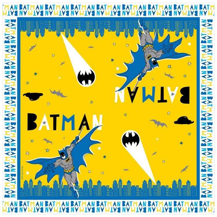 Салфетки бумажные Batman трехслойные (33x33 см) (20 шт)