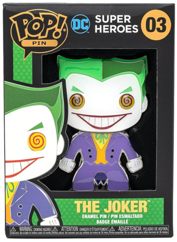 Значок Funko Pop Pin: DC Classic – Joker Large Enamel Pin