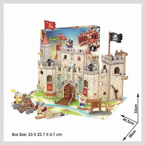 3D Puzzle Замок пиратов с LED-подсветкой (183 элемента)