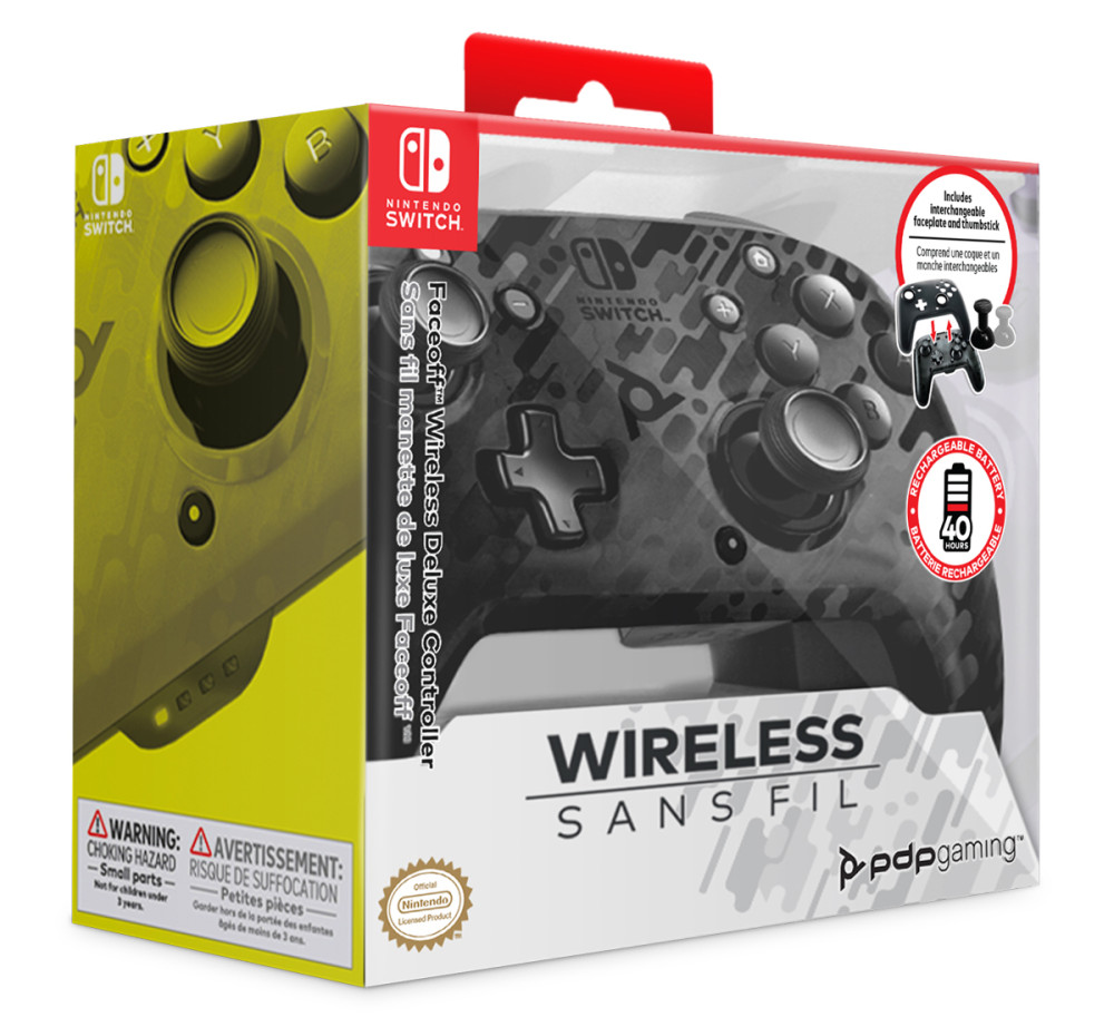Контроллер Faceoff Camo Black беспроводной для Nintendo Switch (чёрный)