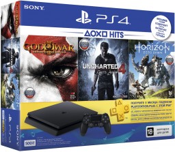   PlayStation 4  PlayStation     : Horizon Zero Dawn, God of War 3, Uncharted 4   PlayStation Plus 90