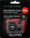   Qumo MicroSDHC 16GB class 10 UHS-I +  SD